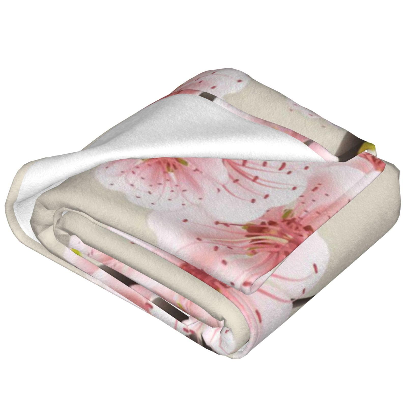 Amazon｜ブランケット 桜 桜柄 桜の花 (740) フランネル毛布 毛布 大判